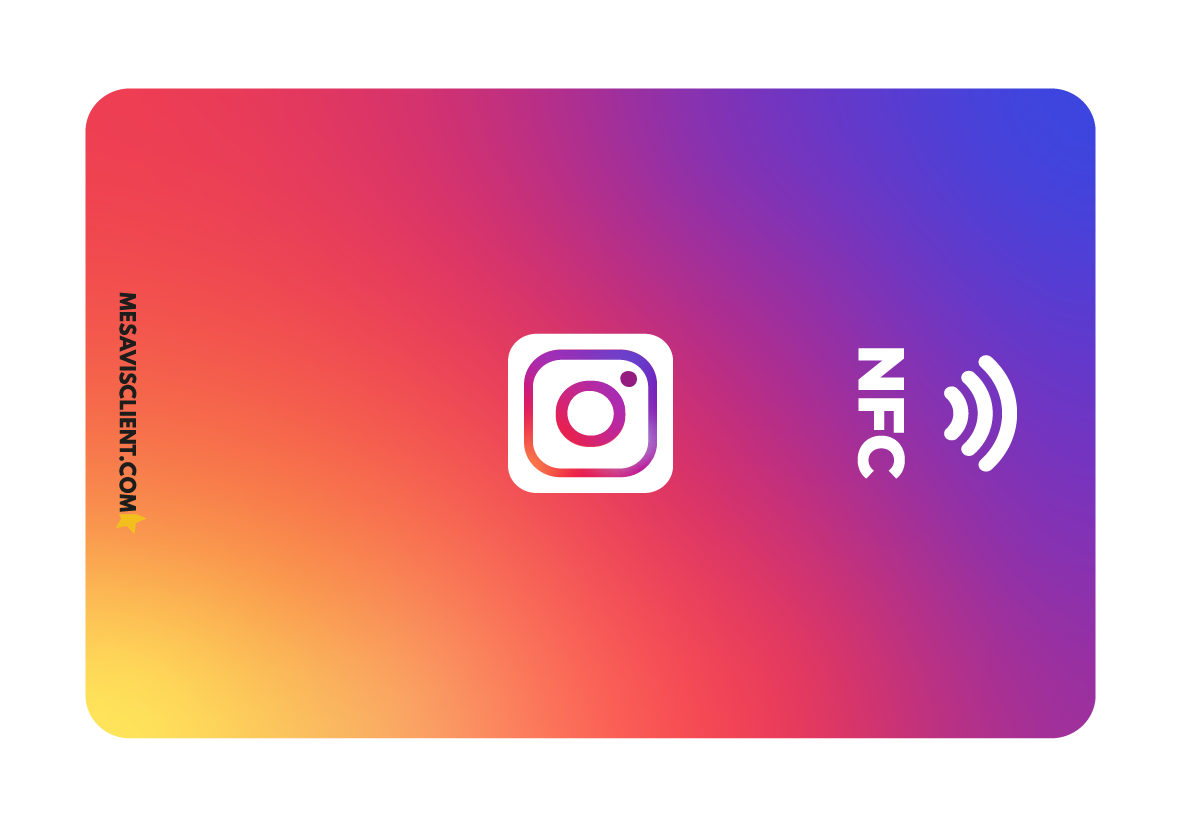 5 Cartes NFC - Instagram