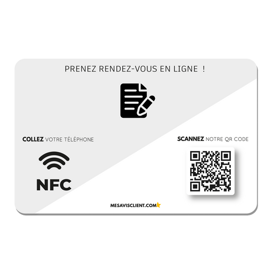 1 Carte NFC - Prise de rendez-vous