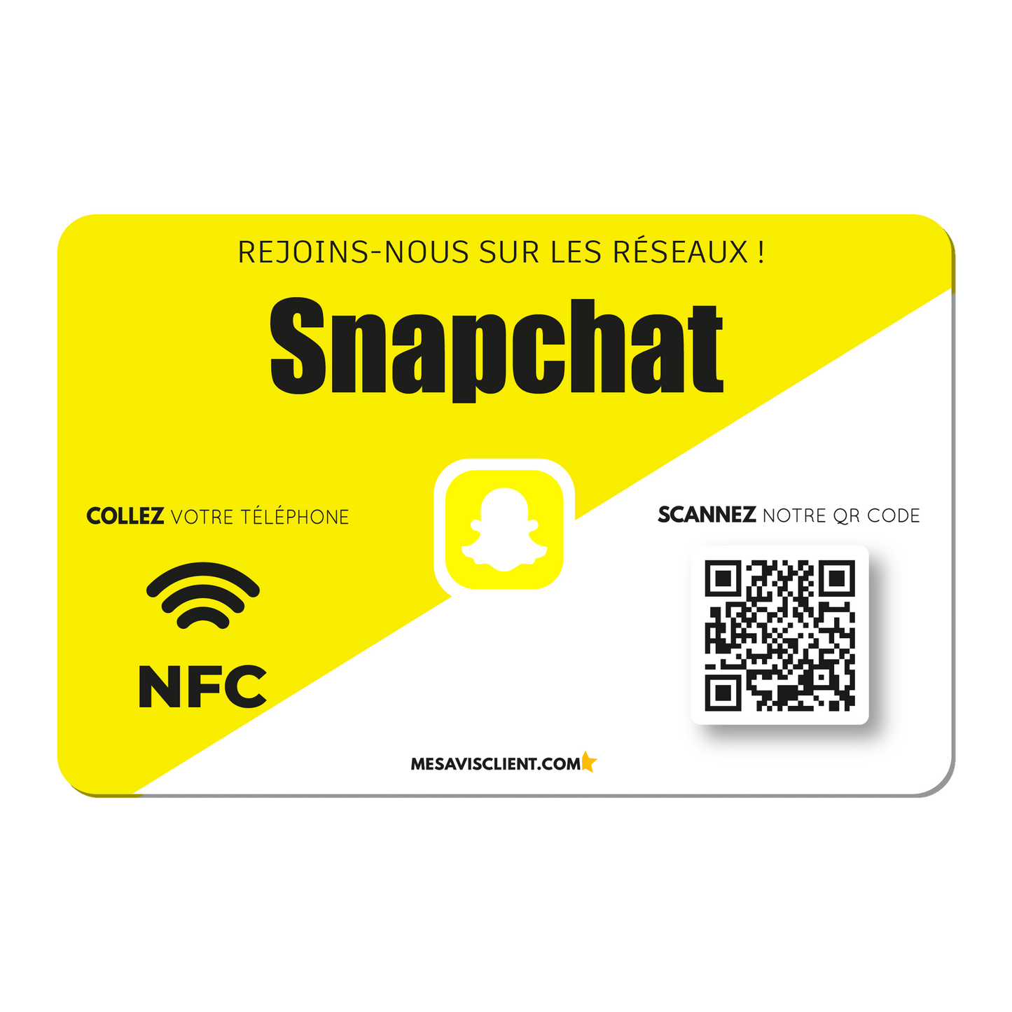 1 Carte NFC - Snapchat