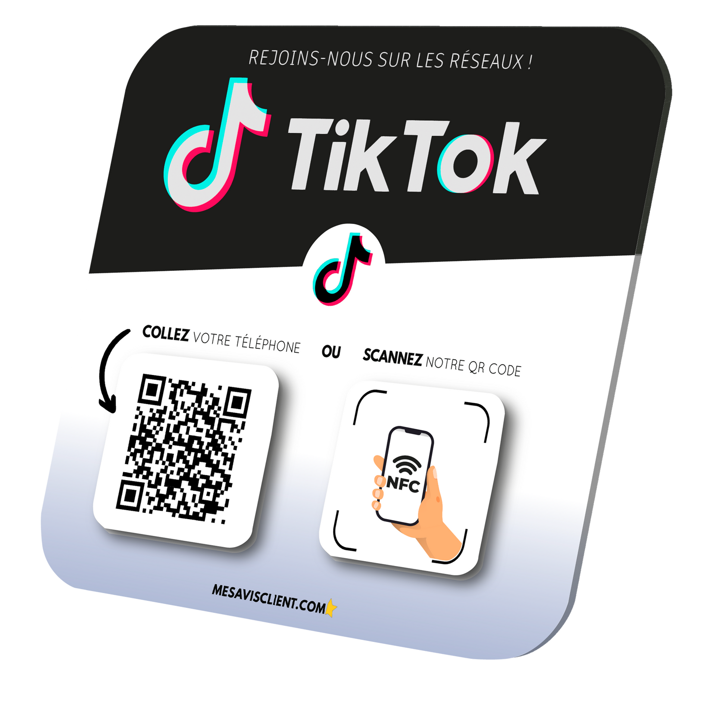1 Plaque NFC PRO - Tiktok