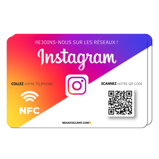 2 Cartes  NFC - Instagram