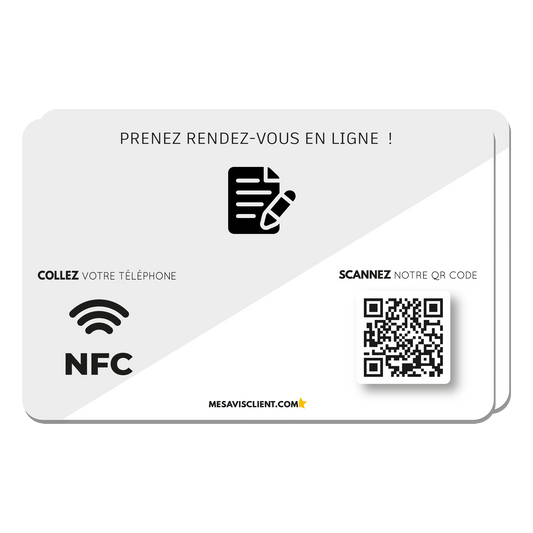 2 Cartes NFC - Prise de rendez-vous