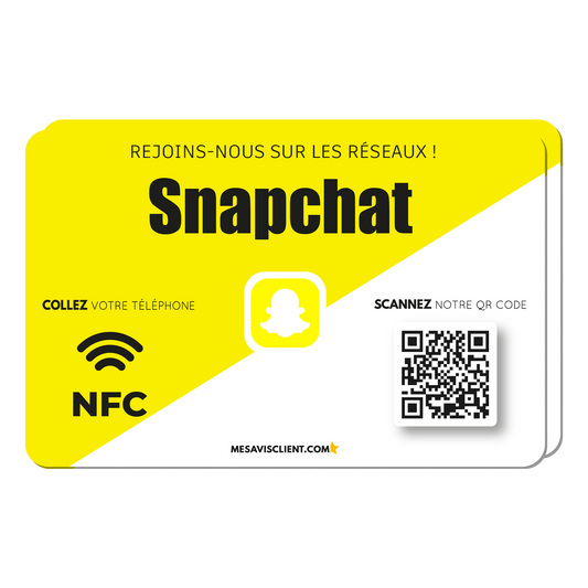2 Cartes NFC - Snapchat