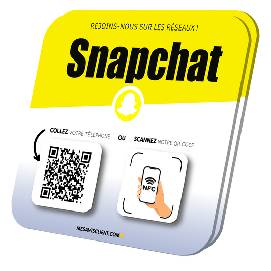 2 Plaques NFC PRO - Snapchat