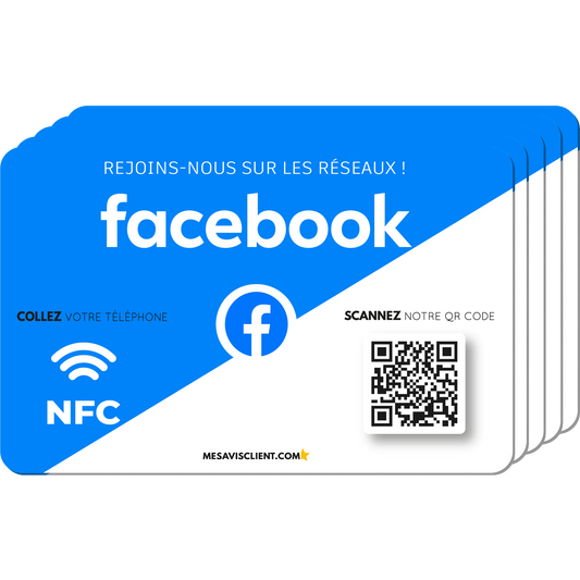 5 Cartes NFC - Facebook