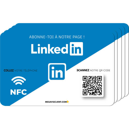 5 Cartes NFC - Linkedin