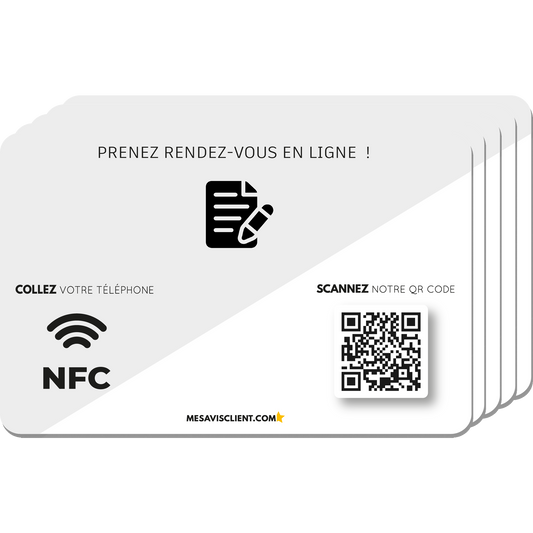 5 Cartes NFC - Prise de rendez-vous