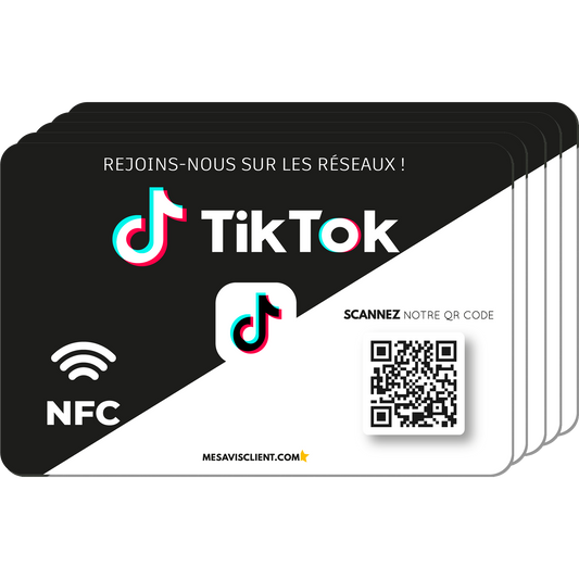 5 Cartes NFC - Tiktok