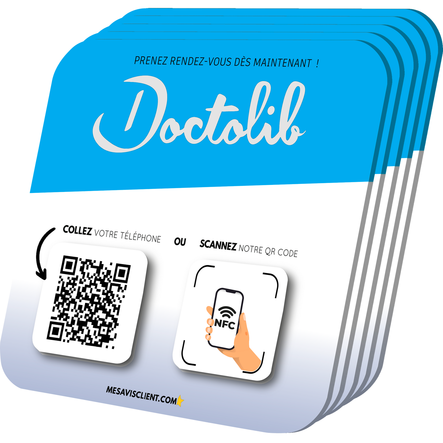 5 Plaques NFC PRO - Doctolib
