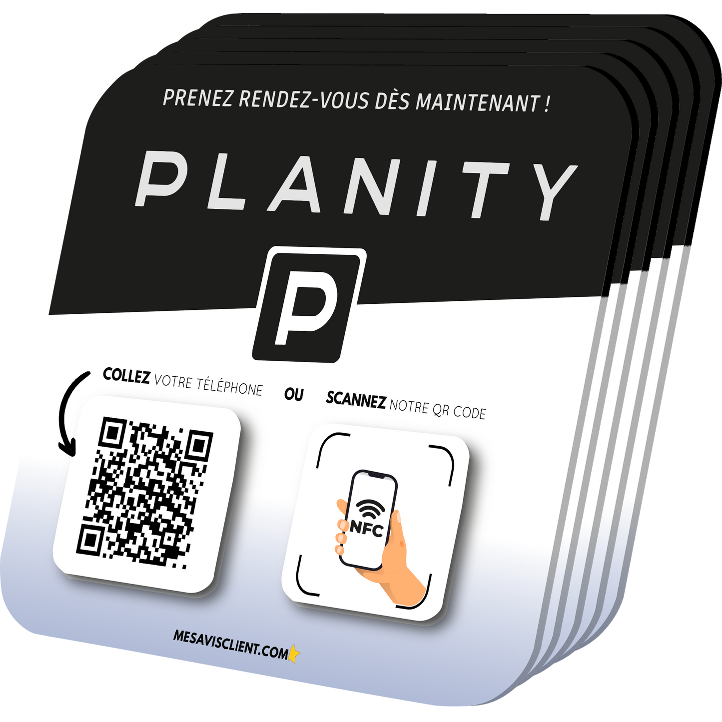 5 Plaques NFC PRO - Planity