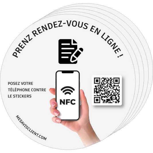 5 Stickers prise de rendez-vous
